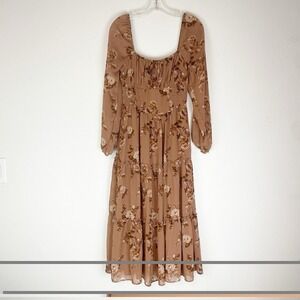 Trixxi Dress sz Small Midi Cottage Prairie Sheer Tiered Romantic Milkmaid Boho S